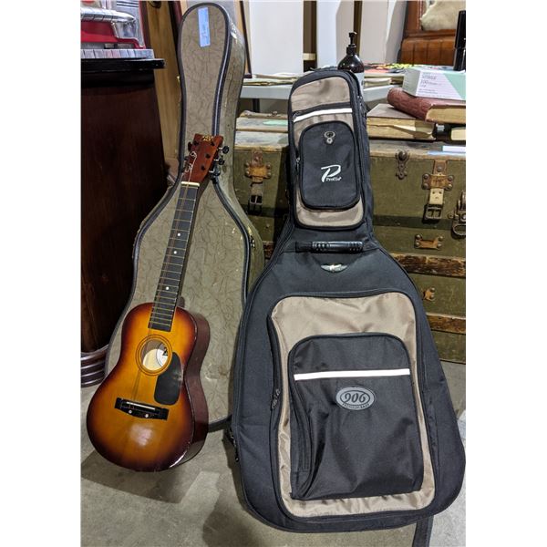 3 guitars one with hard case one with bag (as is) from TV series