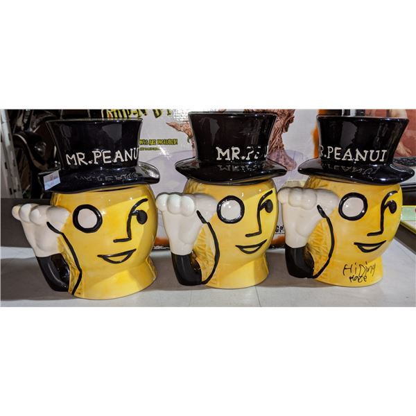 Three Planters Ceramic Peanut Jars