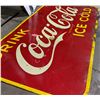 Image 2 : Vintage Coca Cola Ice Cold Metal Sign - 59" L x 35" H