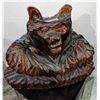 Image 1 : Bear wood carving by a native tribe in Bella CoolaÊ