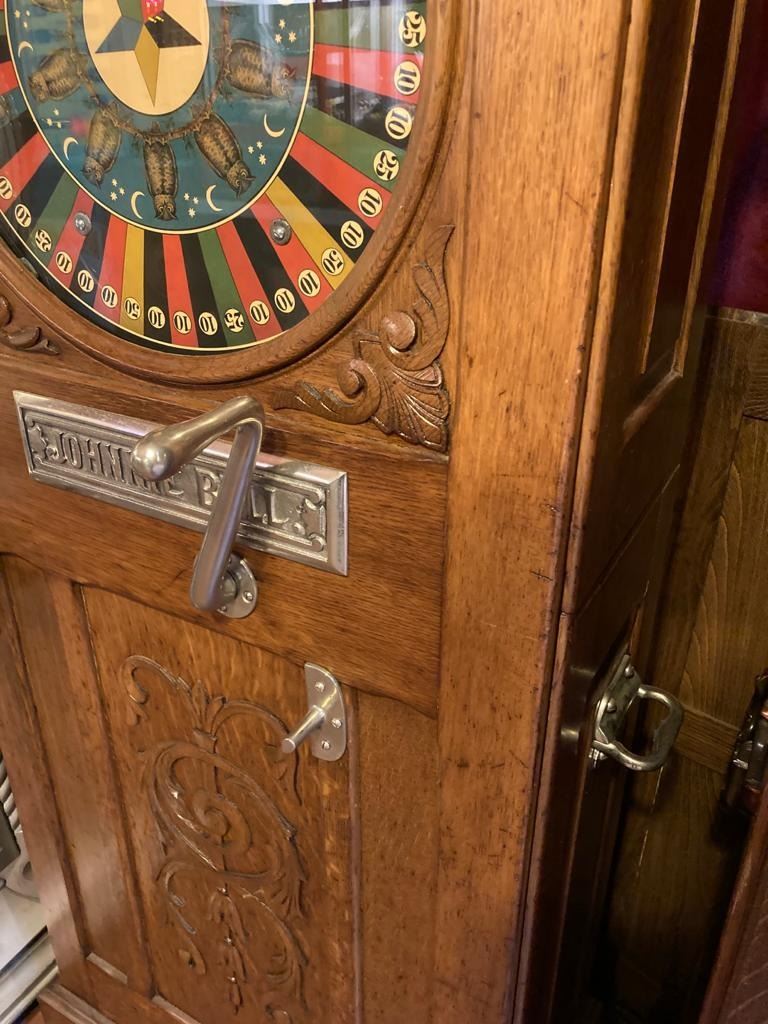 Johnnie Bull Upright Slot Machine - Earliest Known Slot Machine. 1894 ...