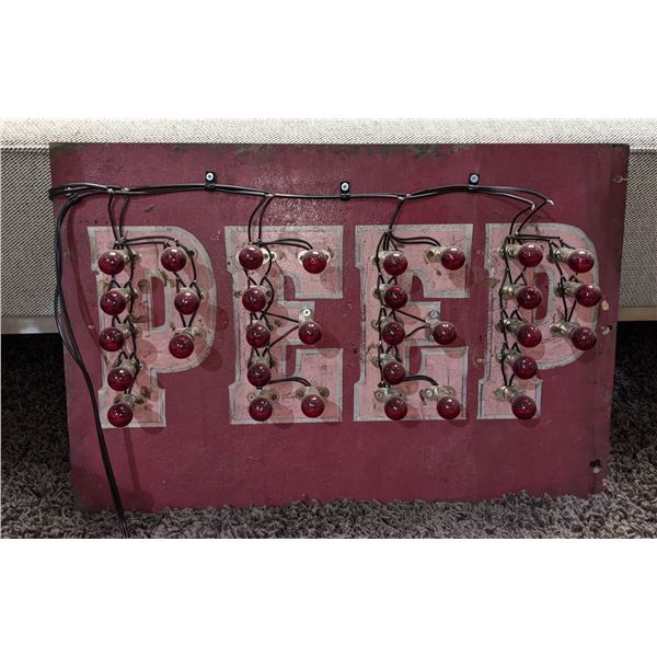 Peep Incandescent bulb Sign (24" x 16.5")