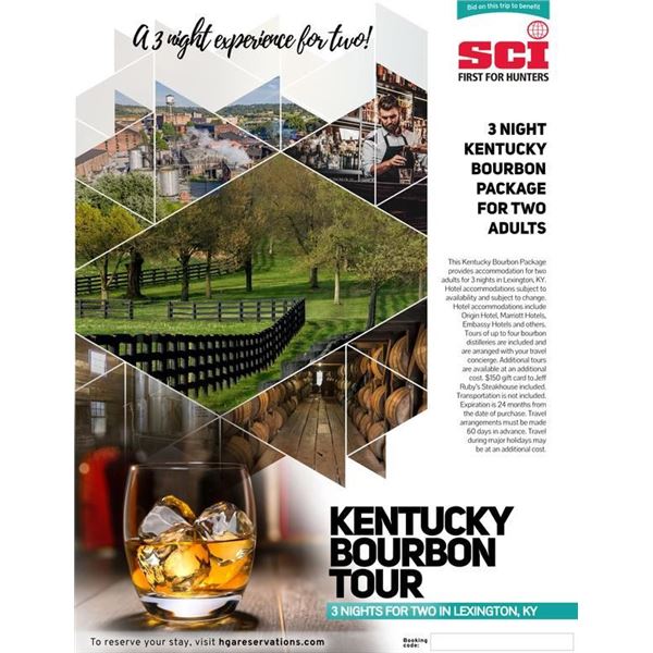 3-night Kentucky Bourbon Distillary Tour for Two Adults