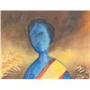 Image 4 : M. F Husain Indian Oil on Canvas Galerie Mathias