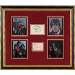 The Beatles Autographs On Two Pages