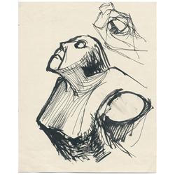 Stuart Sutcliffe Pen & India Ink Drawing