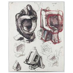 Stuart Sutcliffe Abstract Sculpture Study Artwork
