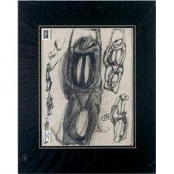 Stuart Sutcliffe Charcoal & Ink Artwork