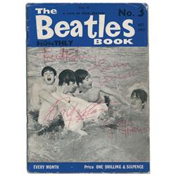 Beatles Monthly Magazine Signed By All of The Beatles