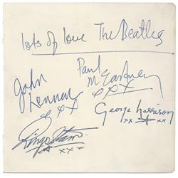 An Early Beatles Set On An Autograph Page