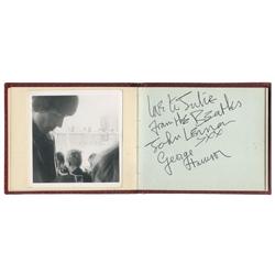 Autograph Book Signed by George & John Lennon