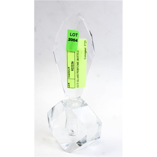 CUT GLASS PERFUME BOTTLE