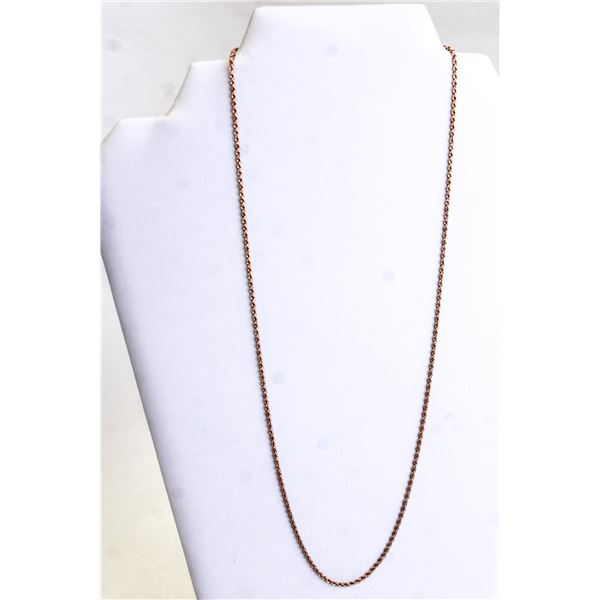 22" 14K ROSE GOLD ROPE CHAIN