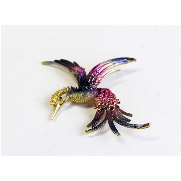 COSTUME JEWELLERY HUMMINGBIRD BROOCH
