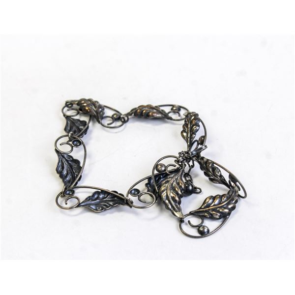 COPPER TONED LEAF BRACELET