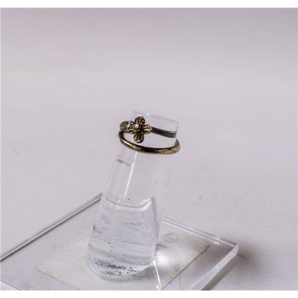 925 SILVER ADJUSTABLE FLOWER RING