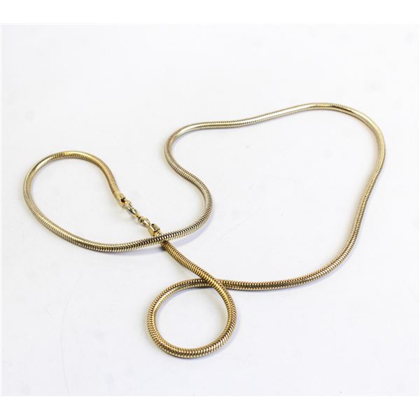 24" GOLD TONE SNAKE CHAIN NECKLACE