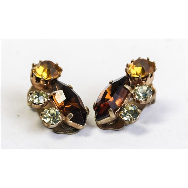 VINTAGE COSTUME JEWELLERY EARRINGS