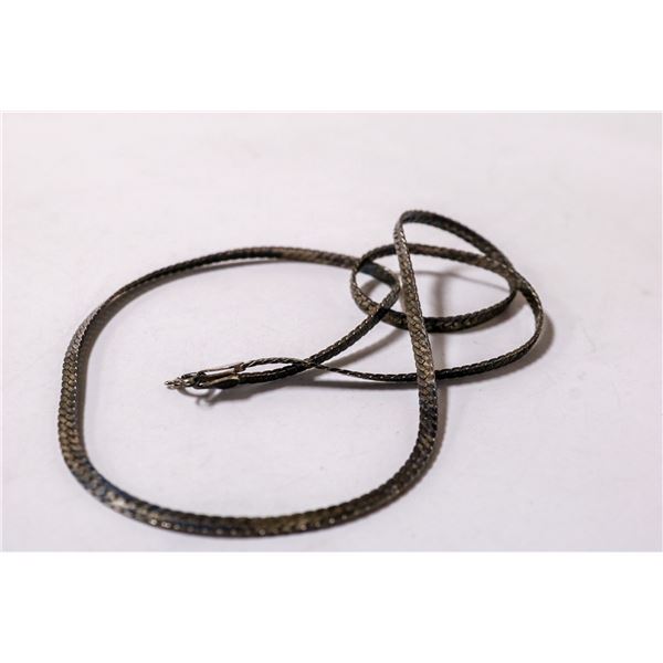 925 SILVER HERRINGBONE LINK NECKLACE