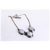 Image 1 : 15" SILVER TONE NECKLACE WITH MOONSTONES