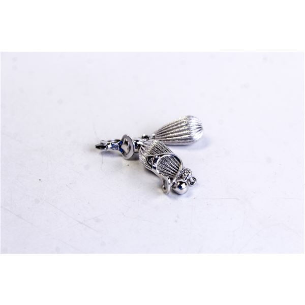 SILVER TONED BALL DROP EARRINGS