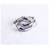 Image 1 : SMALL SILVER TONED HOOP EARRINGS