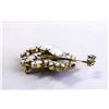 Image 1 : LARGE WHITE STONE COSTUME JEWELLERY BROOCH