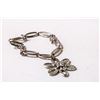 Image 1 : 925 SILVER LINK BRACELET WITH SILVER FLOWER W