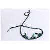 Image 1 : SILVER AND GREEN STONE COSTUME JEWELLERY NECKLACE
