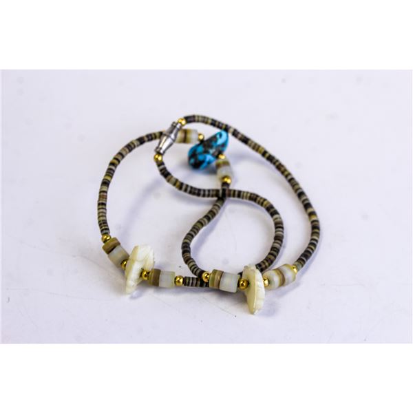 FINE BEADED WITH TURQUOISE NECKLACE