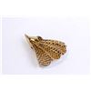 Image 1 : FINE GOLD TONE FILIGREE FAN BROOCH