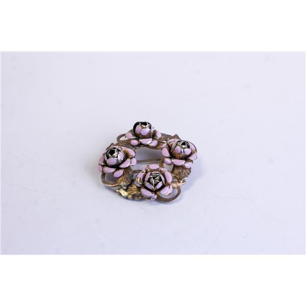 COSTUME JEWELLERY ROSE BROOCH