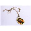 Image 1 : INLAID FLORAL NECKLACE