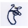 Image 1 : 30" BLUE TWISTED BEADED NECKLACE