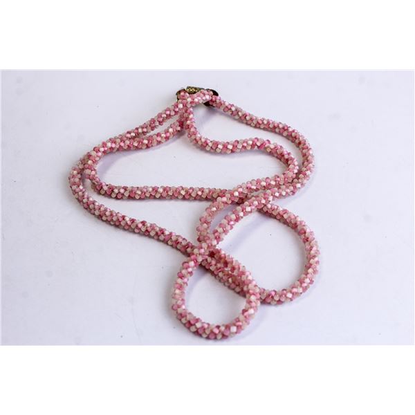 PINK FINE BEADED NECKLACE