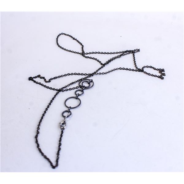 34" BLACK TINTED CHAIN WITH CIRCLE DETAIL