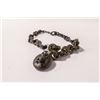 Image 1 : 14" DARK BROWN LINK NECKLACE WITH CHERUB PENDANT