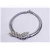 Image 1 : SILVER TONE FLEX NECKLACE WITH LEAF