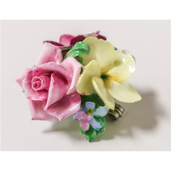 ENGLISH FLOWER BROOCH