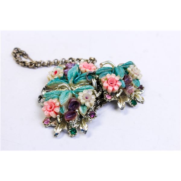 FLORAL COSTUME JEWELLERY NECKLACE