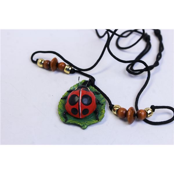 ARTIST MADE LADYBUG NECKLACE