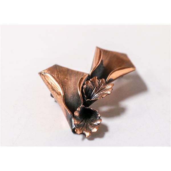 COPPER TONE BROOCH