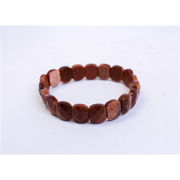 CUT GOLDSTONE BEADED BRACELET