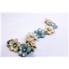 Image 1 : WHITE AND BLUE FLORAL COSTUME JEWELLERY BRACELET