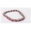 Image 1 : 925 SILVER AND RUBIES BRACELET 7.5"