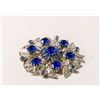 Image 1 : VINTAGE BLUE COSTUME JEWELLERY BROOCH