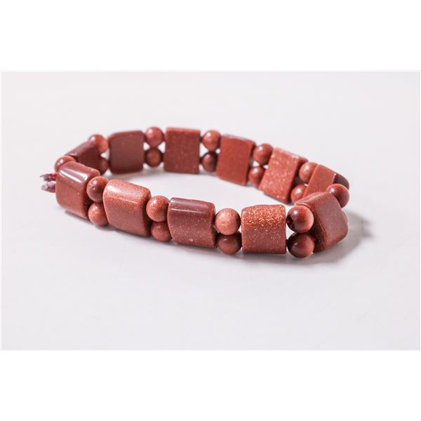 SUNSTONE BEADED BRACELET