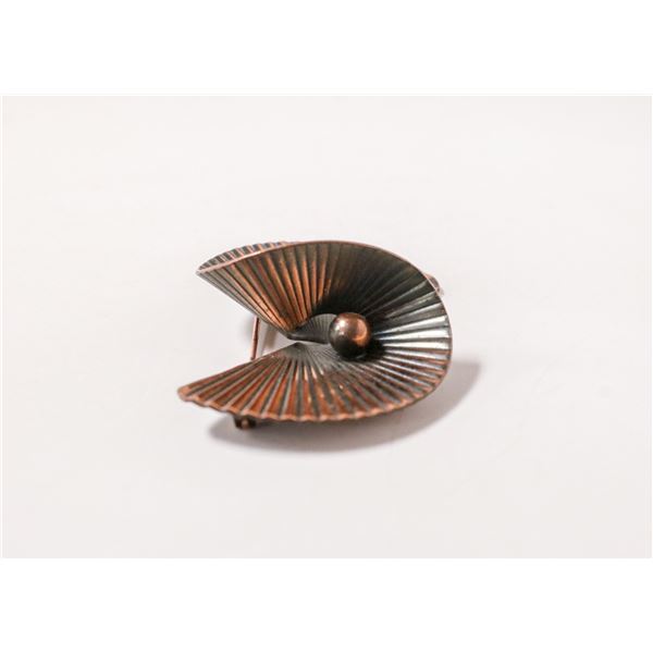 ARTISAN MADE COPPER BROOCH