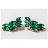 Image 1 : VINTAGE GREEN STONE COSTUME JEWELLERY EARRINGS