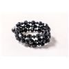 Image 1 : BLACK CRYSTAL BEADED WRAP BRACELET
